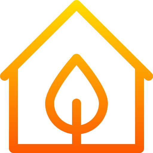 Eco house Basic Gradient Lineal color icon