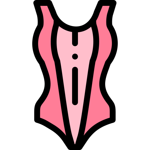 Swimsuit Detailed Rounded Lineal color icon