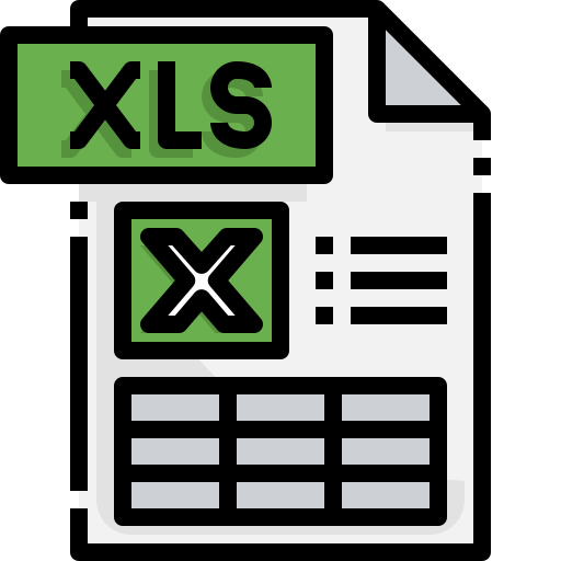 Xls file Justicon Lineal Color icon