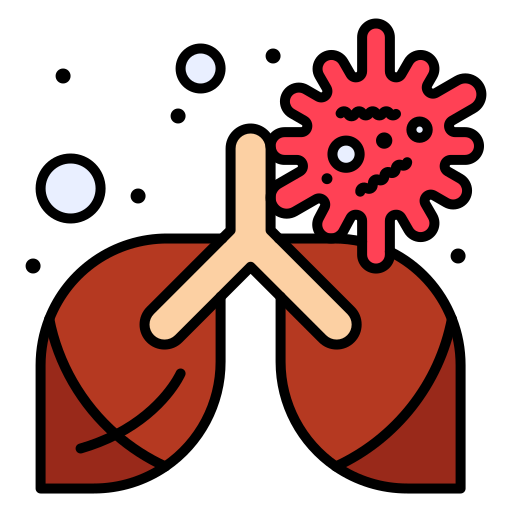 Lungs Flatart Icons Lineal Color icon