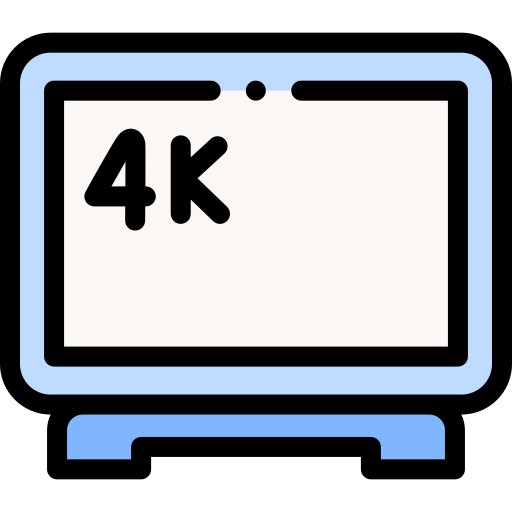 fernseher 4k Detailed Rounded Lineal color icon
