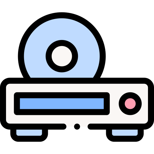 dvd spieler Detailed Rounded Lineal color icon