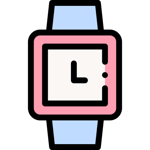 reloj Detailed Rounded Lineal color icono