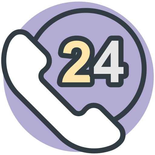 24 stunden geöffnet Generic Rounded Shapes icon
