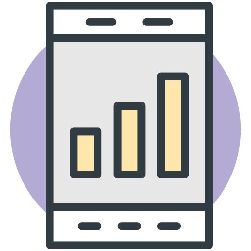 Mobile analytics Generic Rounded Shapes icon