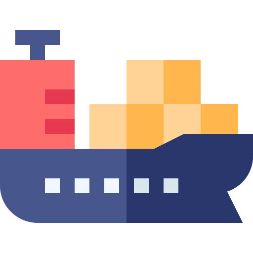 statek towarowy Basic Straight Flat ikona