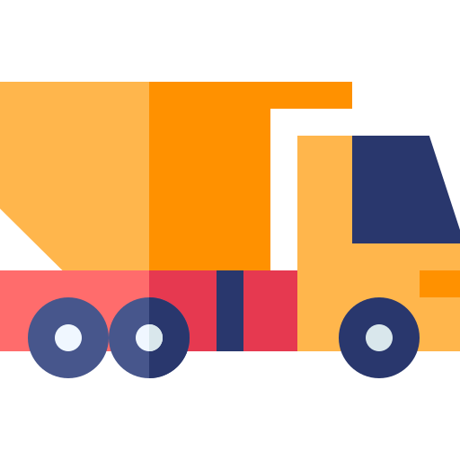 Truck Basic Straight Flat icon