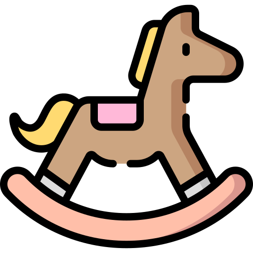 caballo mecedora Special Lineal color icono