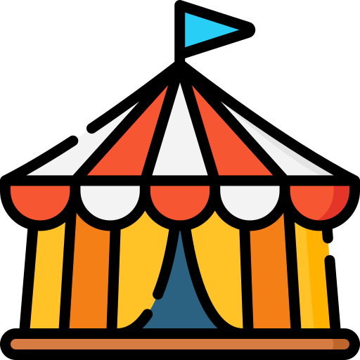 tienda de circo Special Lineal color icono