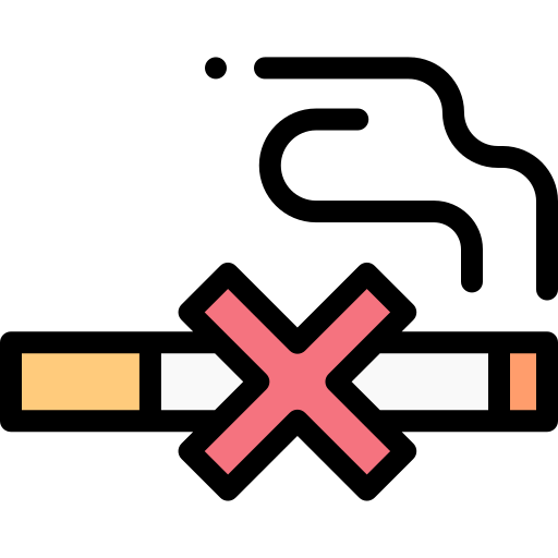 zakaz palenia Detailed Rounded Lineal color ikona