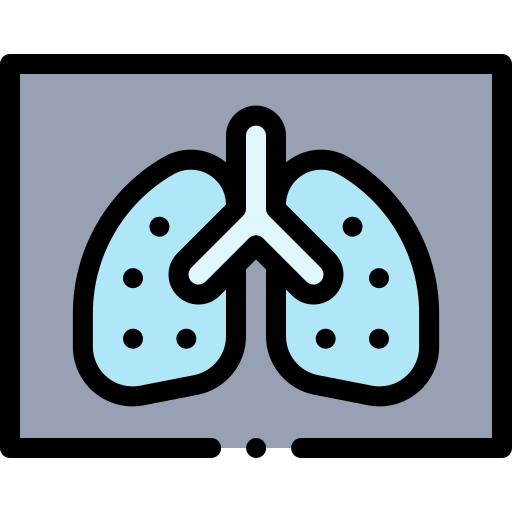rak płuc Detailed Rounded Lineal color ikona
