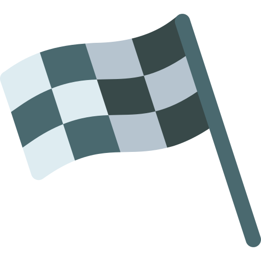 drapeau d'arrivée Basic Rounded Flat Icône