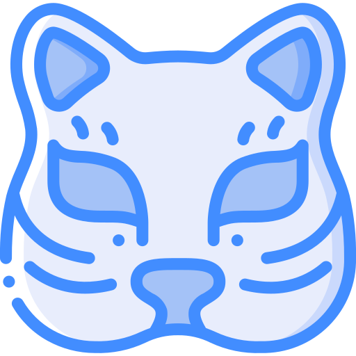 katten masker Basic Miscellany Blue icoon