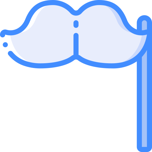 moustache Basic Miscellany Blue Icône