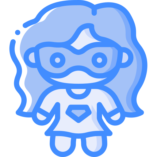Superheroine Basic Miscellany Blue icon