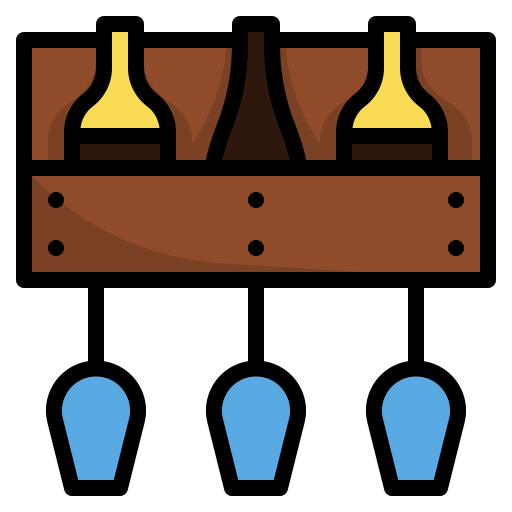 bicchiere di vino dDara Lineal Color icona