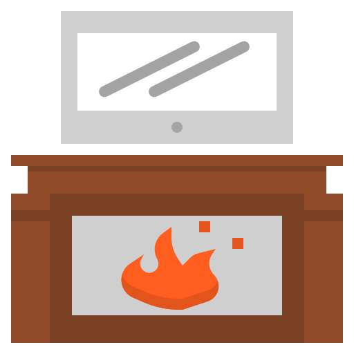 暖炉 dDara Flat icon