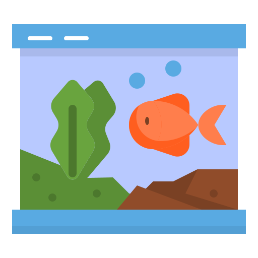 Fish tank dDara Flat icon