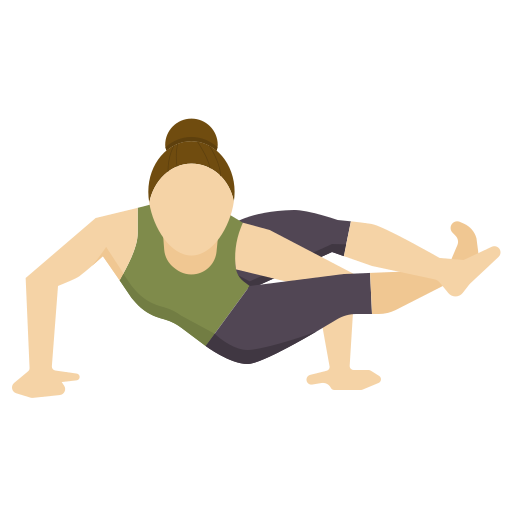 Yoga pose dDara Flat icon