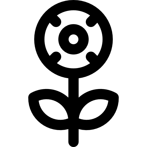 kwiat Basic Rounded Lineal ikona