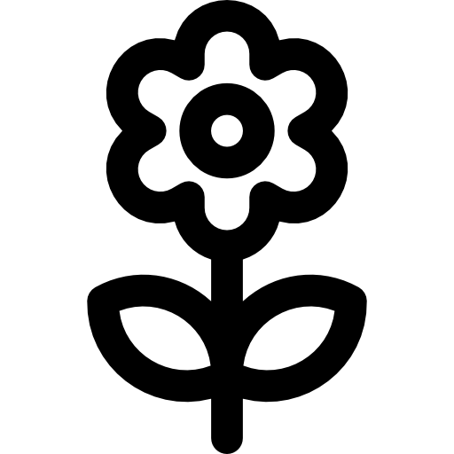 fleur Basic Rounded Lineal Icône