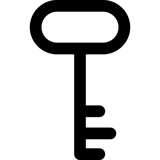 clé Basic Rounded Lineal Icône