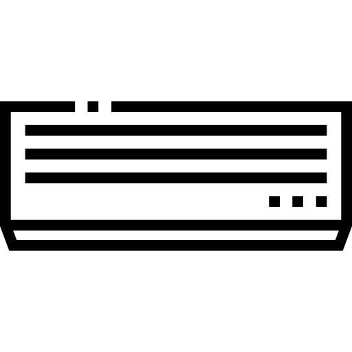 klimatyzator Detailed Straight Lineal ikona