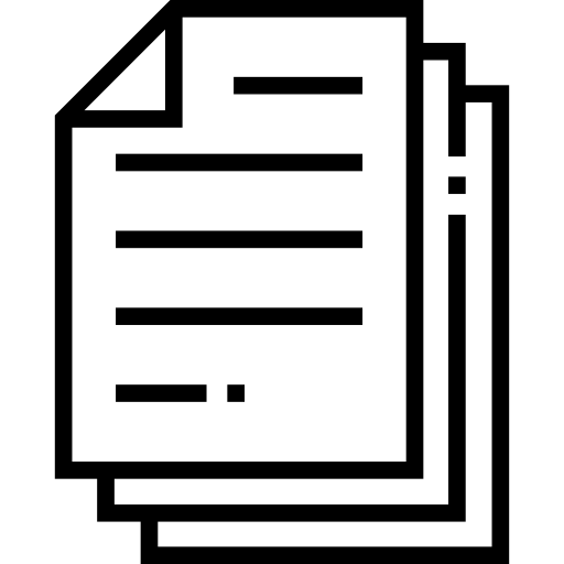 dokumenty Detailed Straight Lineal ikona