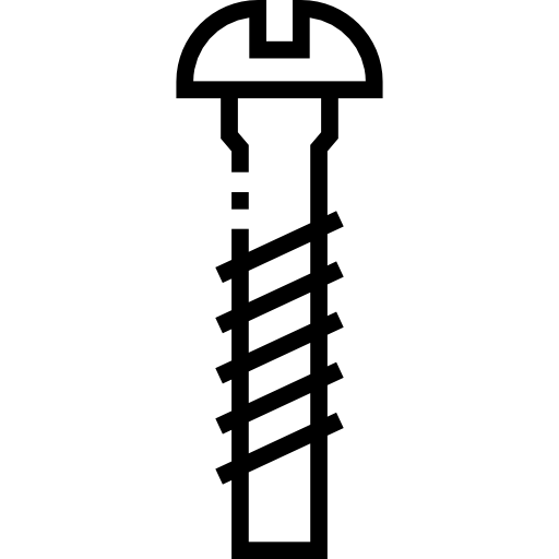 Śruba Detailed Straight Lineal ikona
