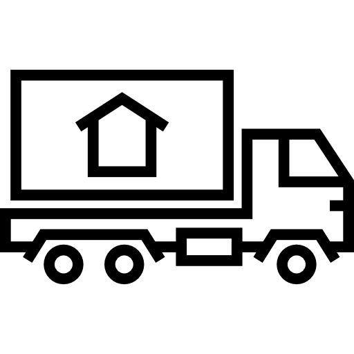 ciężarówka Detailed Straight Lineal ikona