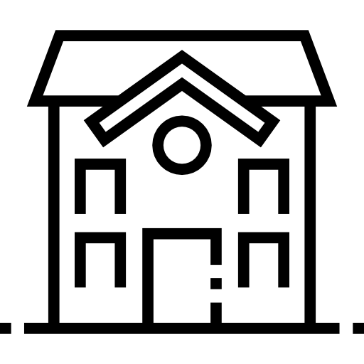 Mansion Detailed Straight Lineal icon