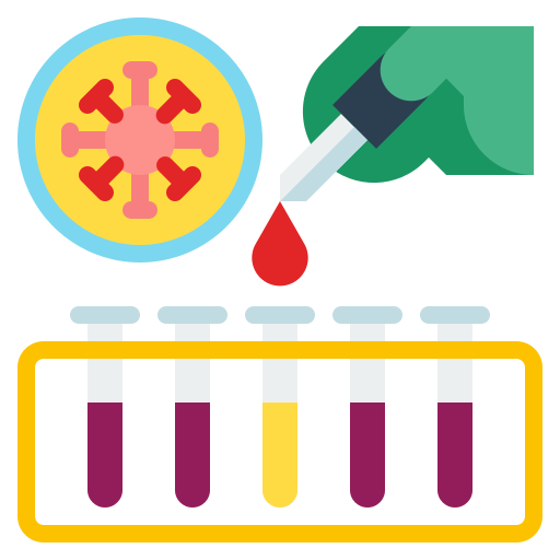 bloed test Skyclick Flat icoon