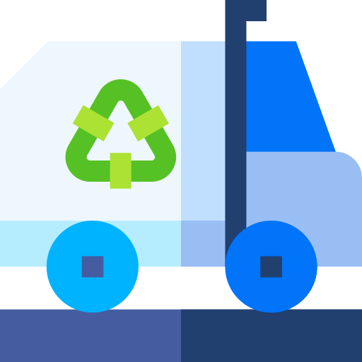 ciężarówka do recyklingu Basic Straight Flat ikona