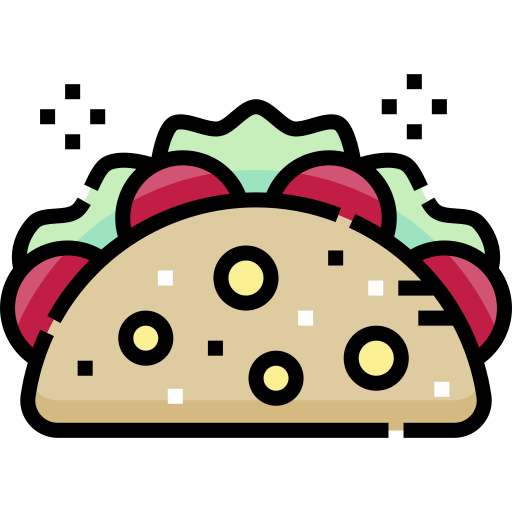 taco Detailed Straight Lineal color icon