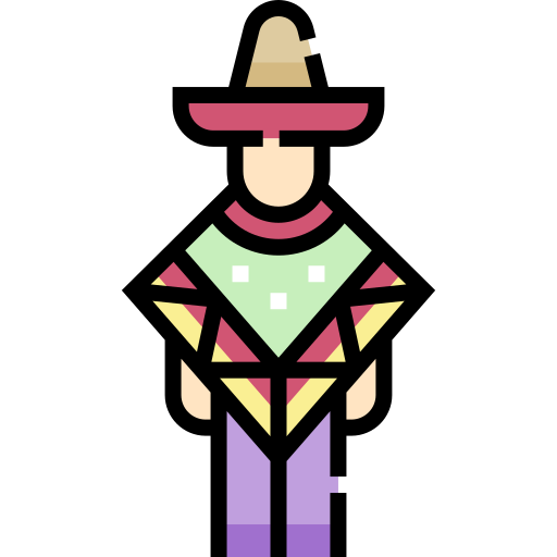 メキシコ人男性 Detailed Straight Lineal color icon