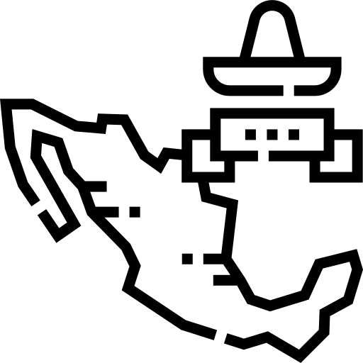 messico Detailed Straight Lineal icona