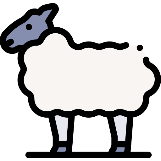 Sheep Detailed Rounded Lineal color icon