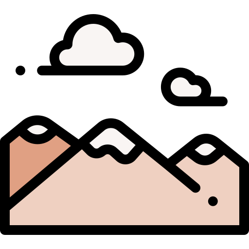 berge Detailed Rounded Lineal color icon