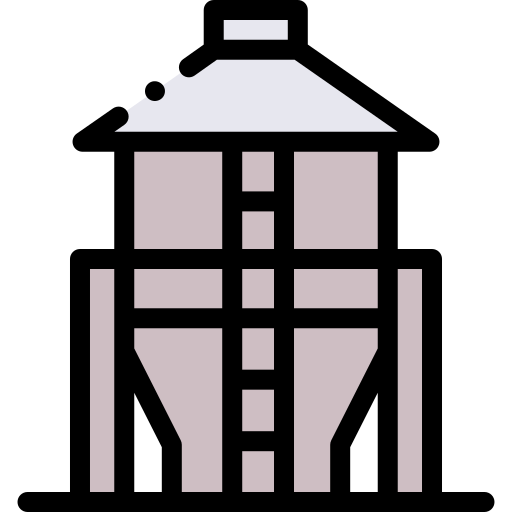Silo Detailed Rounded Lineal color icon