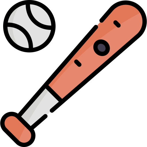 palla da baseball Kawaii Lineal color icona