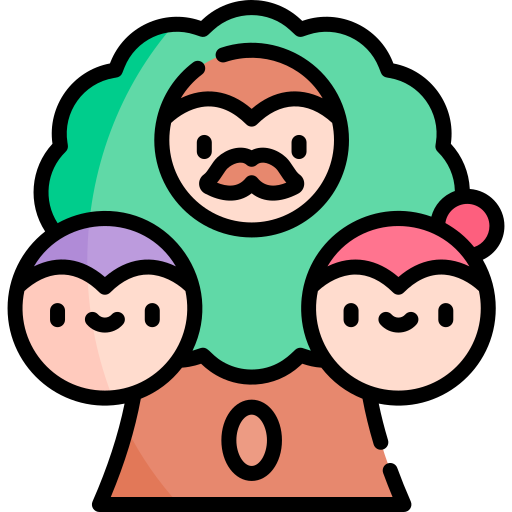 familienstammbaum Kawaii Lineal color icon