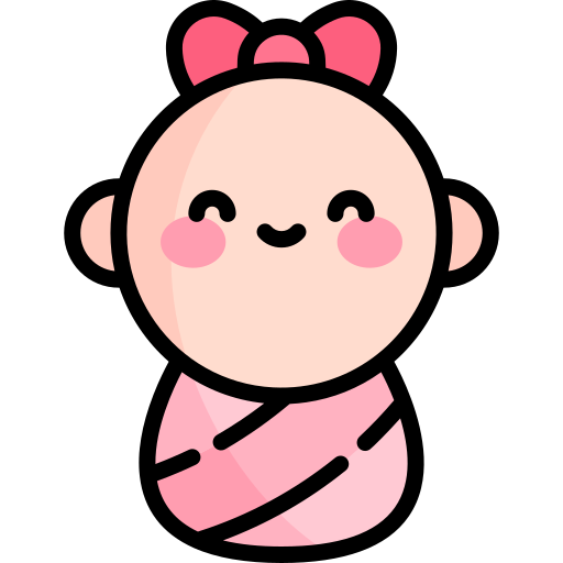 Baby girl Kawaii Lineal color icon