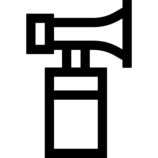 luchthoorn Basic Straight Lineal icoon