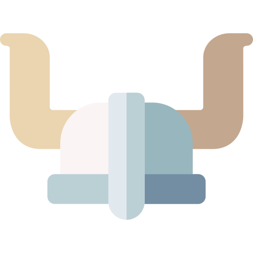 hełm wikinga Basic Rounded Flat ikona