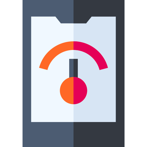 snelheidsmeter Basic Straight Flat icoon