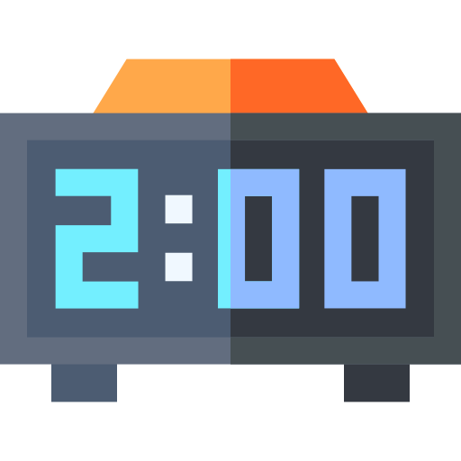 Digital clock Basic Straight Flat icon