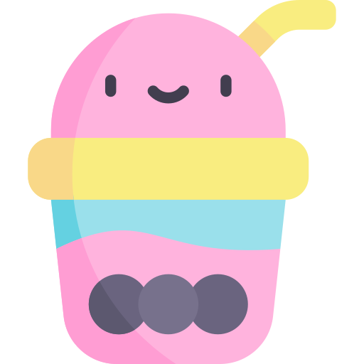 Bubble tea Kawaii Flat icon