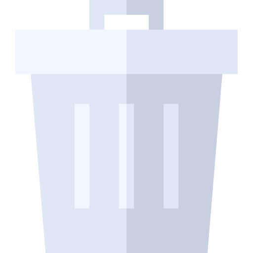 Trash bin Basic Straight Flat icon