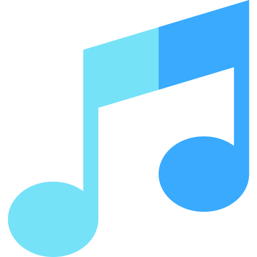 musik note Basic Straight Flat icon