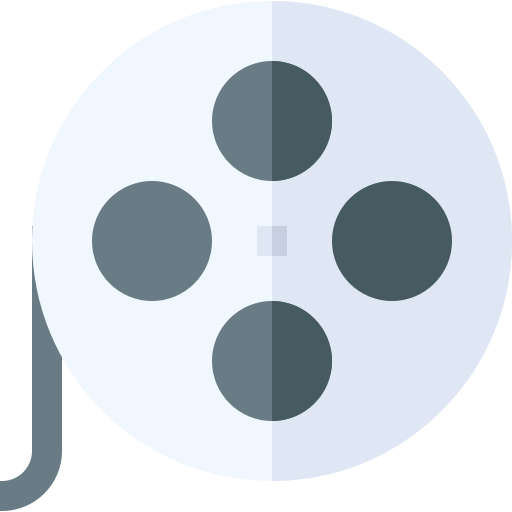 Film reel Basic Straight Flat icon